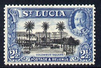 St Lucia 1936 KG5 Pictorial 2.5d black & blue unmounted mint, SG 117, stamps on , stamps on  kg5 , stamps on columbus