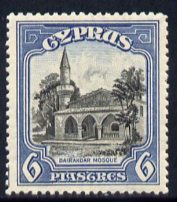 Cyprus 1934 KG5 Pictorial 6pi black & blue mounted mint SG 140, stamps on , stamps on  kg5 , stamps on mosques