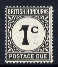 British Honduras 1923 Postage Due 1c black on ordinar paper unmounted mint, SG D1, stamps on postage due, stamps on 