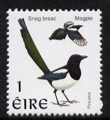 Ireland 1997-2000 Birds - Magpie 1p unmounted mint SG 1031, stamps on birds, stamps on magpie
