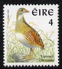 Ireland 1997-2000 Birds - Corncrake 4p unmounted mint SG 1033, stamps on birds, stamps on corncrake