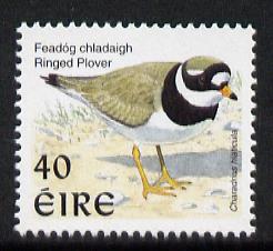 Ireland 1997-2000 Birds - Ringed Plover 40p unmounted mint SG 1055, stamps on birds, stamps on plover