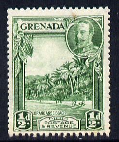 Grenada 1934-36 KG5 Pictorial 1/2d green P12.5 x 13.5 mounted mint SG 135a, stamps on , stamps on  kg5 , stamps on 