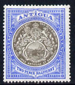 Antigua 1903-07 Crown CC Badge 2.5d grey-black & blue mounted mint SG 34, stamps on , stamps on  ke7 , stamps on badge, stamps on 