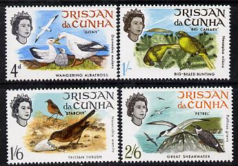 Tristan da Cunha 1968 Birds set of 4 unmounted mint SG 113-6, stamps on birds