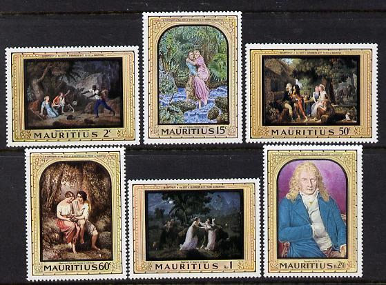 Mauritius 1968 Bicentenary of Bernardin de St Pierre's Visit set of 6 unmounted mint SG 376-81, stamps on arts, stamps on 