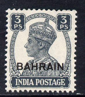 Bahrain 1942-45 KG6 3p slate unmounted mint SG 38, stamps on , stamps on  kg6 , stamps on 