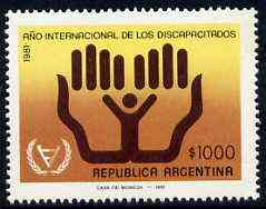 Argentine Republic 1981 International Year of the Disabled unmounted mint, SG 1717* , stamps on , stamps on  stamps on disabled