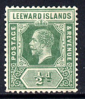 Leeward Islands 1912-22 KG5 MCA 1/2d deep green Die I mounted mint SG 47a, stamps on , stamps on  kg5 , stamps on 