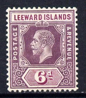 Leeward Islands 1912-22 KG5 MCA 6d dull & bright purple Die I mounted mint SG 53, stamps on , stamps on  kg5 , stamps on 