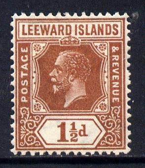 Leeward Islands 1921-32 KG5 Script CA 1.5d red-brown Die II mounted mint SG 64, stamps on , stamps on  kg5 , stamps on 