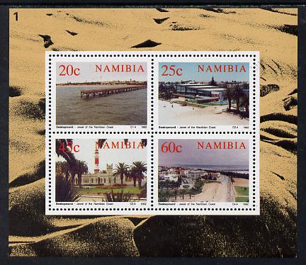 Namibia 1992 Centenary of Swakopmund perf m/sheet unmounted mint, SG MS 596, stamps on tourism