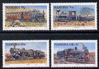 Namibia 1994 Steam Railways perf set of 4 unmounted mint SG 653-6, stamps on railways