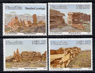 Namibia 1997 Khauxainas Ruins perf set of 4 unmounted mint SG 701-4, stamps on ruins, stamps on tourism