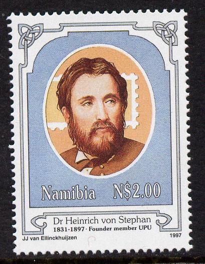 Namibia 1997 Death Centenary of Heinrich von Stephan (founder of UPU) unmounted mint SG709, stamps on , stamps on  stamps on personalities, stamps on  stamps on postal, stamps on  stamps on  upu , stamps on  stamps on 
