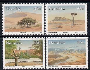 Namibia 1993 Namib Desert Scenery perf set of 4 unmounted mint SG 615-8, stamps on tourism, stamps on deserts, stamps on trees, stamps on rivers