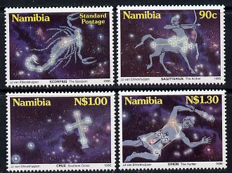 Namibia 1996 Stars in the Namibian Sky perf set of 4 unmounted mint SG 692-95, stamps on astronomy, stamps on stars, stamps on zodiac