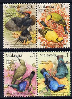 Malaysia & Singapore 2002 Joint Issue - Birds perf set of 4 unmounted mint SG 1080-83, stamps on birds, stamps on woodpeckers