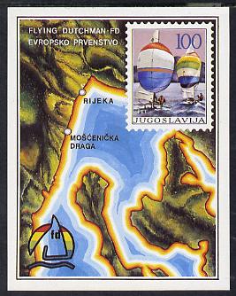 Yugoslavia 1986 Flying Dutchman Yachting Championship imperf m/sheet unmounted mint, SG MS 2309, stamps on sport, stamps on yachts