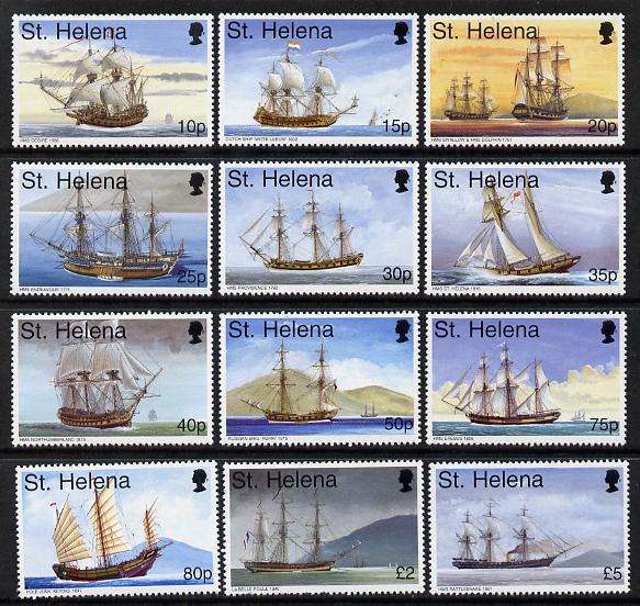 St Helena 1998 Maritime Heritage definitive set of 12 values complete to  unmounted mint, SG 766-77, stamps on ships