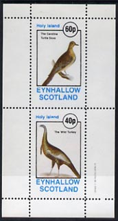 Eynhallow 1982 Birds #11 (Turkey & Turtle Dove) perf  set of 2 values (40p & 60p) unmounted mint, stamps on birds, stamps on doves
