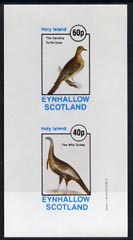 Eynhallow 1982 Birds #11 (Turkey & Turtle Dove) imperf  set of 2 values (40p & 60p) unmounted mint, stamps on , stamps on  stamps on birds, stamps on doves