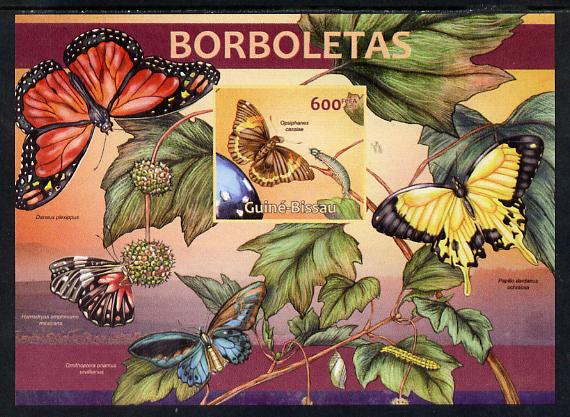 Guinea - Bissau 2013 Butterflies #02 imperf m/sheet unmounted mint. Note this item is privately produced and is offered purely on its thematic appeal, stamps on butterflies
