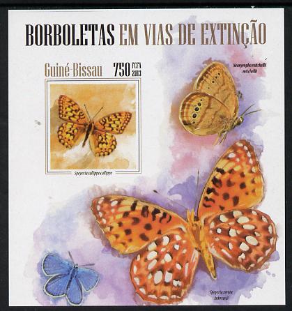 Guinea - Bissau 2013 Butterflies #06 imperf m/sheet unmounted mint. Note this item is privately produced and is offered purely on its thematic appeal, stamps on butterflies