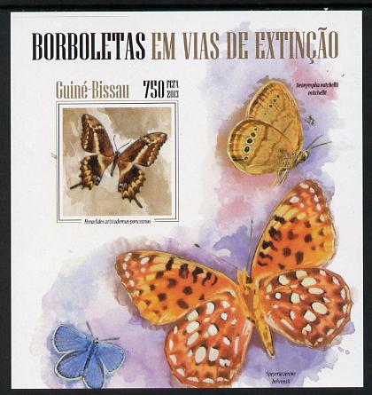 Guinea - Bissau 2013 Butterflies #07 imperf m/sheet unmounted mint. Note this item is privately produced and is offered purely on its thematic appeal, stamps on butterflies