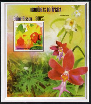 Guinea - Bissau 2013 Orchids of Africa #2 imperf m/sheet unmounted mint. Note this item is privately produced and is offered purely on its thematic appeal, stamps on flowers, stamps on orchids