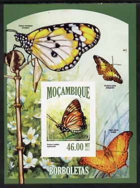Mozambique 2013 Butterflies #6 imperf deluxe sheet unmounted mint. Note this item is privately produced and is offered purely on its thematic appeal, stamps on butterflies