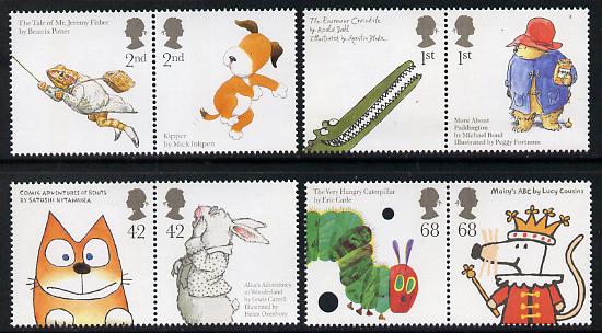 Great Britai 2006 Animal Tales perf set of 8 (4 se-tenant pairs) unmounted mint SG 2589-96, stamps on animals, stamps on crocodiles, stamps on bears, stamps on children, stamps on literature, stamps on 
