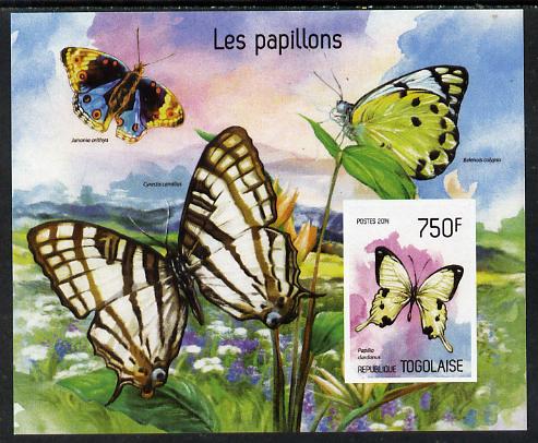 Togo 2014 Butterflies imperf s/sheet B - unmounted mint. Note this item is privately produced and is offered purely on its thematic appeal, stamps on butterflies