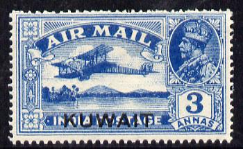Kuwait 1933-34 Air 3a wmk stars pointing to left lightly mounted mint SG 32, stamps on , stamps on  kg5 , stamps on aviation