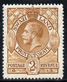 Swaziland 1933 KG5 2d brown mounted mint SG 13, stamps on , stamps on  kg5 , stamps on 