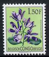 Belgian Congo 1952 Flowers 1f50 Schizoglossum unmounted mint SG 306*, stamps on flowers