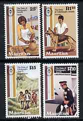 Mauritius 1981 Duke of Edinburgh Award Scheme set of 4 unmounted mint, SG 628-31, stamps on royalty, stamps on youth    