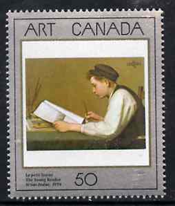 Canada 1988 Canadian Art (1st series) The Young Reader unmounted mint SG 1289*, stamps on arts    books