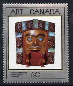 Canada 1989 Canadian Art - 2nd series - Ceremonial Mask unmounted mint SG 1327*, stamps on arts    masks