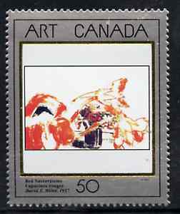 Canada 1992 Canadian Art - 5th series - Red Nasturtiums unmounted mint SG 1504*, stamps on arts    flowers