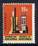 South Africa 1972 Industry 15c (Redrawn no wmk) unmounted mint, SG 322*, stamps on industry