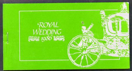 Tuvalu - Nui 1986 Royal Wedding (Andrew & Fergie) $6.40 booklet, State Coach in silver, panes imperf, stamps on royalty, stamps on andrew, stamps on fergie, stamps on 