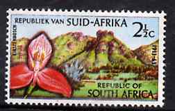 South Africa 1963 Kirstenbosch Botanical Gardens unmounted mint, SG 224, stamps on flowers, stamps on orchids, stamps on castle