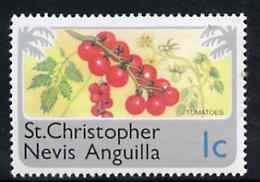 St Kitts-Nevis 1978 Tomatoes 1c from Pictorial def set, SG 391 unmounted mint, stamps on fruit       tomatoes