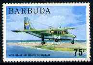 Barbuda 1974 Britten Norman Islander Aircraft 75c from pictorial def set unmounted mint, SG 194*, stamps on aviation    britten