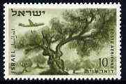 Israel 1953 Plane over Olive Tree 10pr from Air set unmounted mint, SG 76*, stamps on aviation    trees