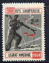 Albania 1963 Innsbruck Winter Olympic Games 2L50 Skiing unmounted mint, Mi 794, stamps on skiing