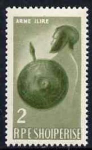 Albania 1965 Helmet & Shield 2L unmounted mint, Mi 955, stamps on artefacts     militaria