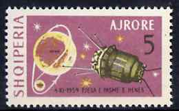 Albania 1963 Lunik III 5L unmounted mint, Mi 781, stamps on space     