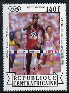 Central African Republic 1985 Hurdles 140f from Olympic Gold Medalists set unmounted mint SG 1069, stamps on hurdles